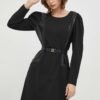 Rochie culoarea negru Dkny mini evazata
