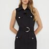 Rochie culoarea negru Morgan mini drepta