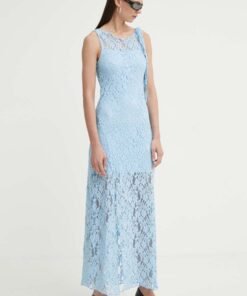 Rochie BionaRS Dress culoarea rosu Résumé maxi evazata 221961155