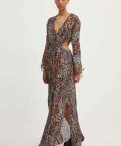 Rochie culoarea bej HUGO mini mulata 50511458