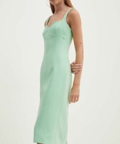 Rochie culoarea verde HUGO mini mulata