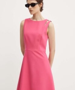 Rochie culoarea roz HUGO mini evaza?i 50509165