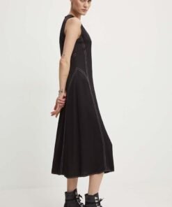 Rochie Amanza - Day Wish culoarea negru Day Birger et Mikkelsen midi evazata DAY65243195