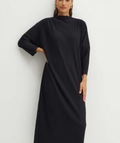 Rochie culoarea negru Max Mara Leisure midi mulata 2426626027600