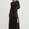 Rochie culoarea gri Moschino Jeans midi mulata 481.8201