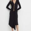 Rochie culoarea negru Elisabetta Franchi mini evazata AB65846E2