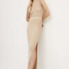 Rochie culoarea bej Elisabetta Franchi maxi mulata AB62946E2
