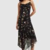 Rochie CHANTELLE culoarea negru AllSaints maxi evazata W062DB