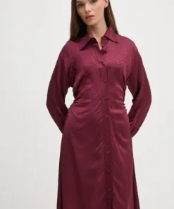 Rochie culoarea bordo Dkny maxi mulata D2G4A142