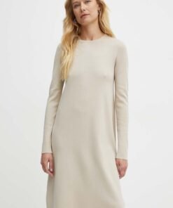 Rochie culoarea bej Max Mara Leisure midi oversize 2426626067600