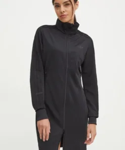Rochie din bumbac femei adidas Originals culoarea negru HM4688-BLACK