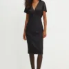 Rochie culoarea negru BOSS mini mulata 50518787