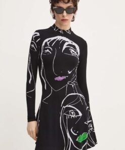 Rochie OREGÓN culoarea alb Desigual mini evazata 24WWVK69
