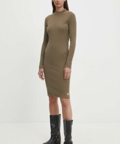 Rochie culoarea verde G-Star Raw mini mulata D24659-D605
