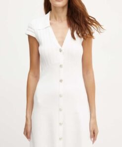 Rochie RMOPI culoarea albastru marin Morgan mini evazata RMOPI