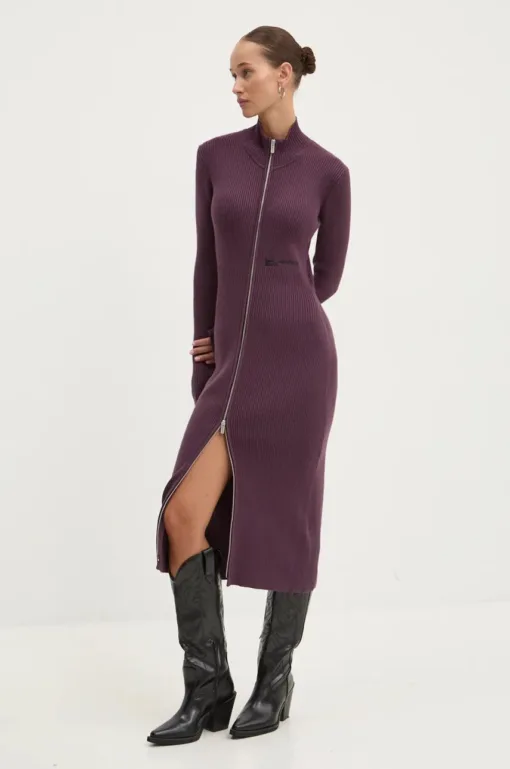 Rochie culoarea roz Karl Lagerfeld Jeans mini mulata