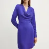 Rochie culoarea violet Karl Lagerfeld maxi evazata 246W1316