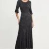 Rochie culoarea negru Karl Lagerfeld maxi evazata 245W1333