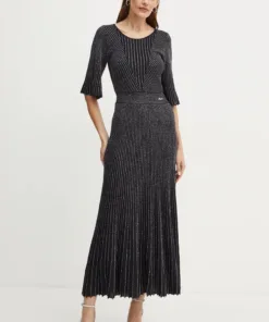 Rochie culoarea negru Karl Lagerfeld maxi evazata 245W1333