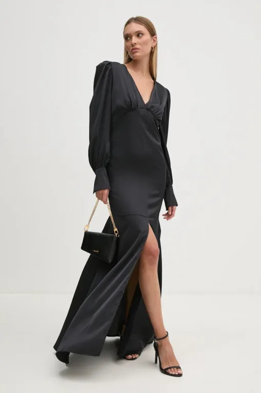 Rochie culoarea negru Artigli maxi mulata AA38227