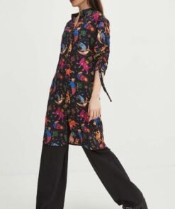 Rochie culoarea negru Medicine midi drepta