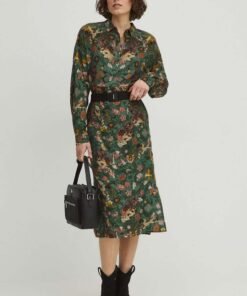 Rochie culoarea verde Medicine maxi evazata