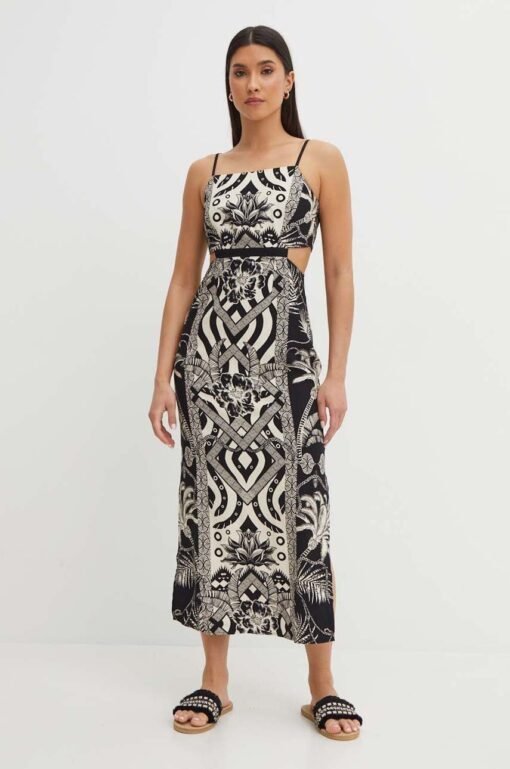 Rochie culoarea negru Medicine midi mulata
