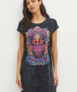 Rochie din bumbac culoarea roz Medicine mini oversize