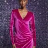 Rochie culoarea roz Medicine mini mulata