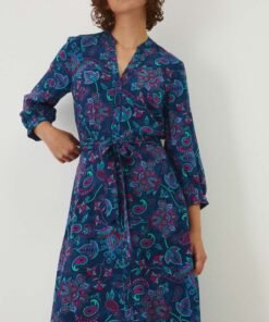Rochie culoarea albastru marin Medicine midi drepta