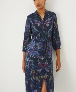 Rochie culoarea albastru marin Medicine maxi mulata