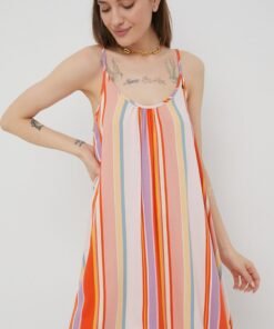 Rochie culoarea maro Femi Stories mini drepta