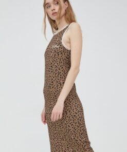 Rochie culoarea bej Femi Stories maxi mulata