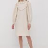 Rochie culoarea bej Gestuz mini drepta
