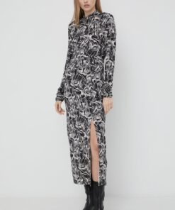 Rochie culoarea maro Gestuz mini mulata