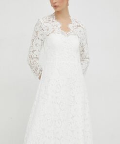 Rochie culoarea alb Ivy Oak maxi evazata