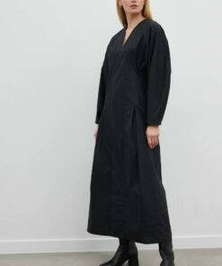 Rochie din bumbac culoarea galben By Malene Birger maxi oversize