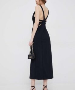 Rochie culoarea negru Emporio Armani maxi evazata 3D2A7J 2JJHZ