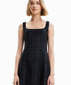 Rochie culoarea negru Desigual mini drepta