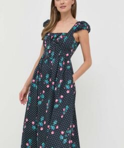 Rochie din in culoarea alb For Love & Lemons mini mulata