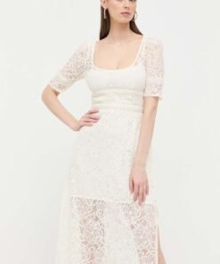 Rochie culoarea bej For Love & Lemons maxi drepta
