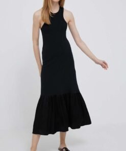 Rochie culoarea alb Deha midi evazata