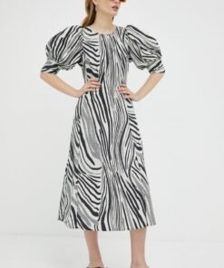 Rochie din bumbac mini Gestuz evazata