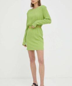 Rochie culoarea verde Gestuz midi drepta
