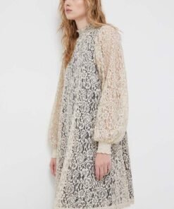 Rochie culoarea bej Bruuns Bazaar mini drepta