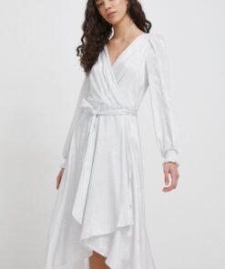 Rochie culoarea albastru marin Dkny mini drepta