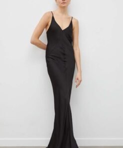 Rochie culoarea negru Herskind maxi drepta