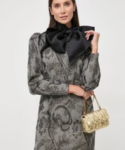 Rochie culoarea gri Custommade mini drepta