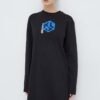 Rochie culoarea negru Karl Lagerfeld Jeans midi mulata 246J1305