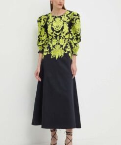 Rochie RUNWAY COLLECTION culoarea roz Luisa Spagnoli maxi evazata 541115